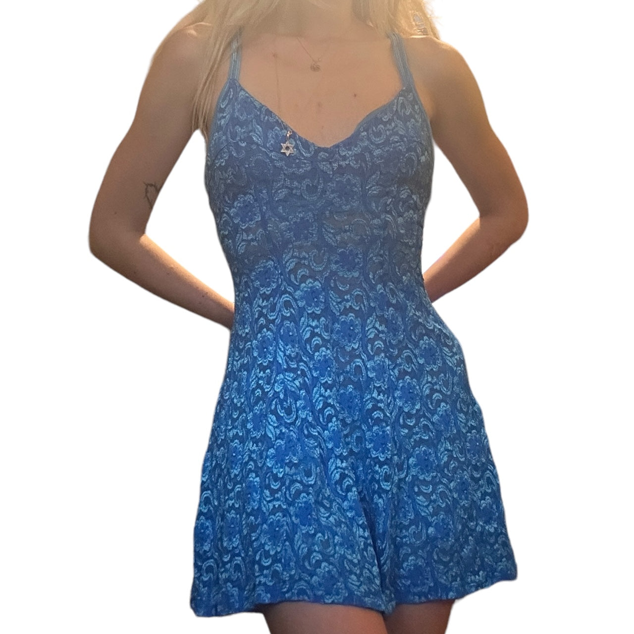 Blue Lace Slip Blonde Bandit Vintage Blue Lace Slip Blonde Bandit Vintage